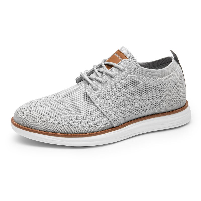 Bruno Marc Men's KnitFlex Breeze Mesh Sneakers Oxfords Lace-Up Lightweight Casual Walking Shoes,Size 7,Grey,GRAND-01 - Image 1